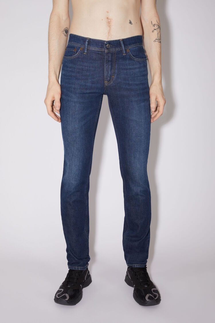 Acne Studios Logo Jeans In Blue
