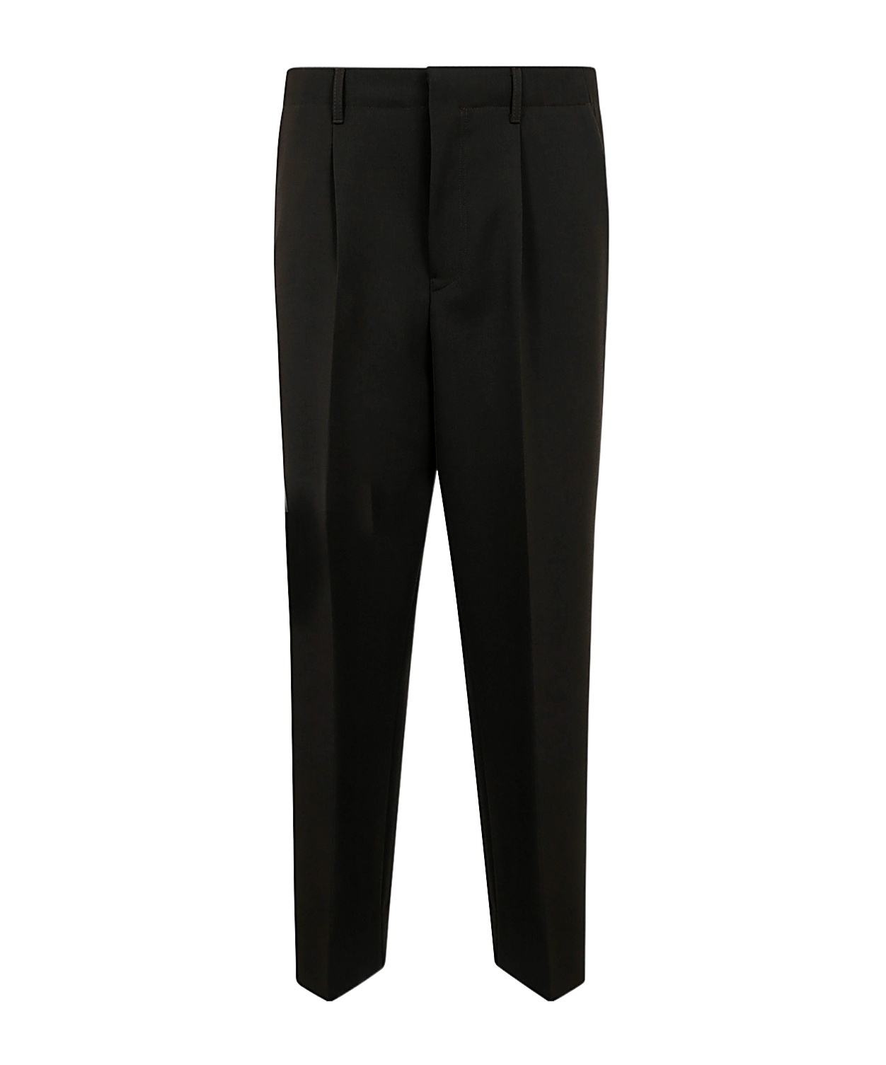 Shop Zegna Pleat Detailed Tapered Pants In Black