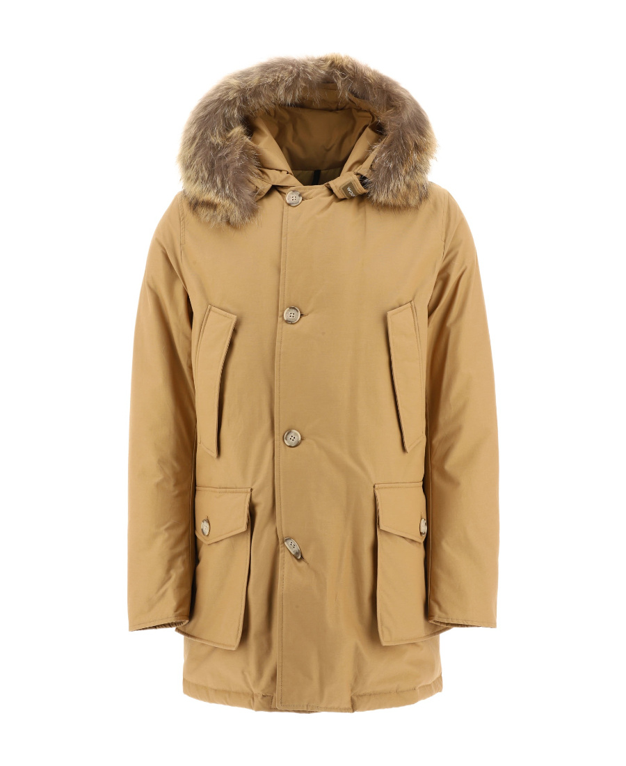 Woolrich Down Jacket "arctic" In Nude