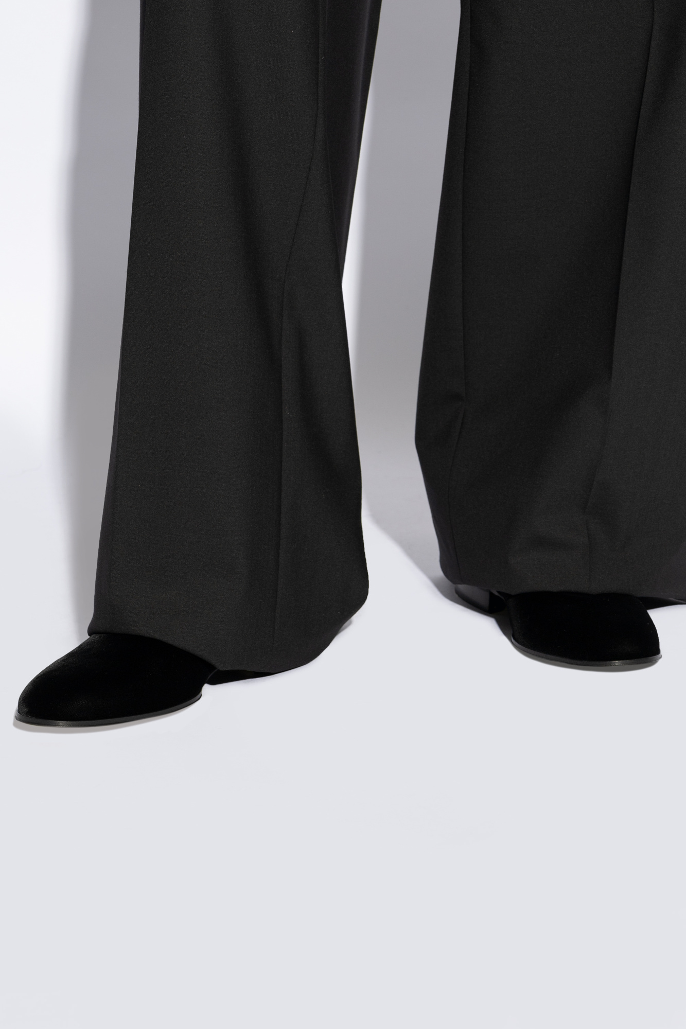 Gianvito Rossi Jean Velvet Loafers In Black