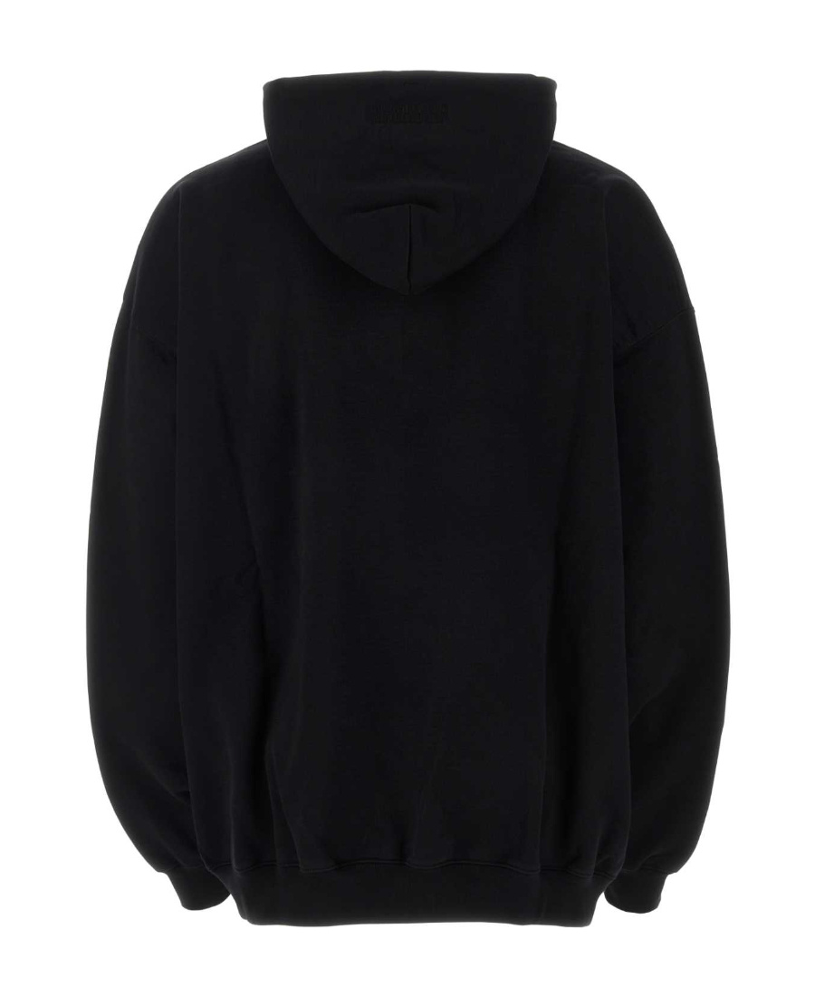 Vetements Oversize Hooded Sweatshirt In Cotton Blend In Black
