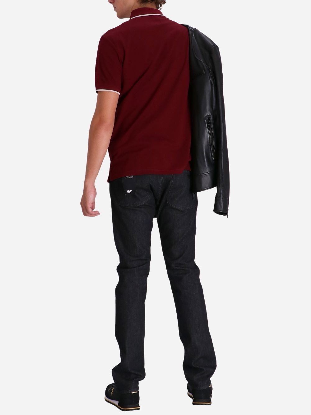 Emporio Armani Belt-loop Casual Pants In Black