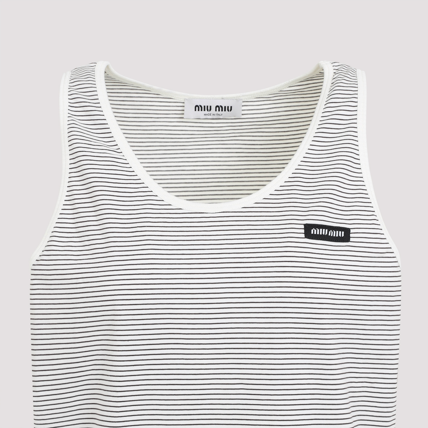 Miu Miu White Cotton Top In White