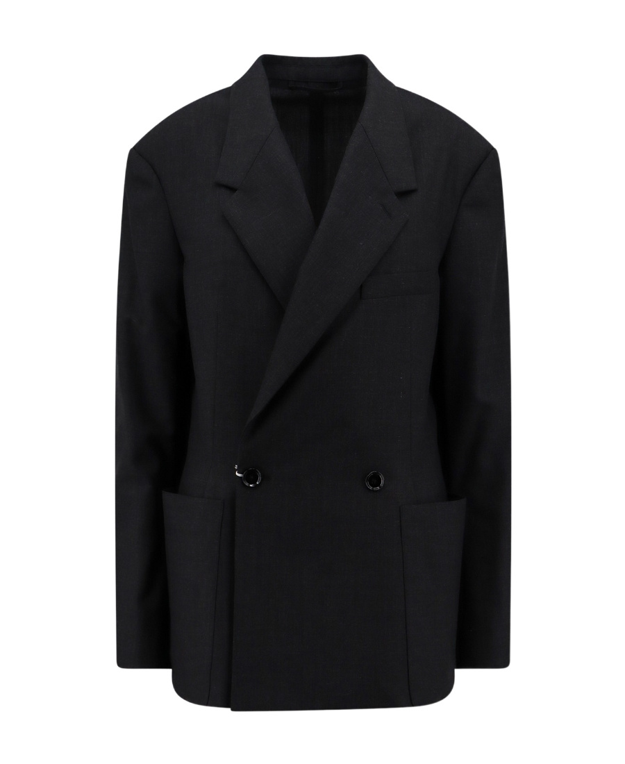 Lemaire Double-breasted Tailored Blazer In Black