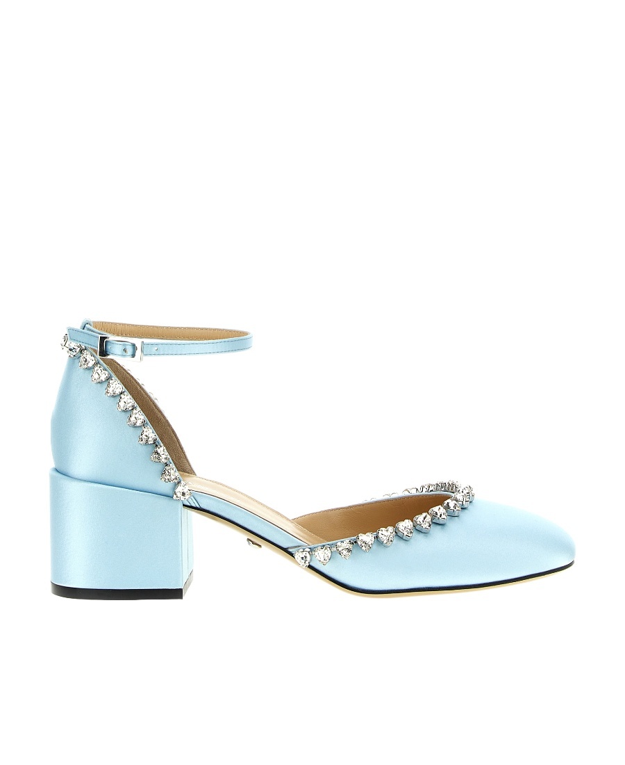 Mach&mach Round-headed High Heels In Blue