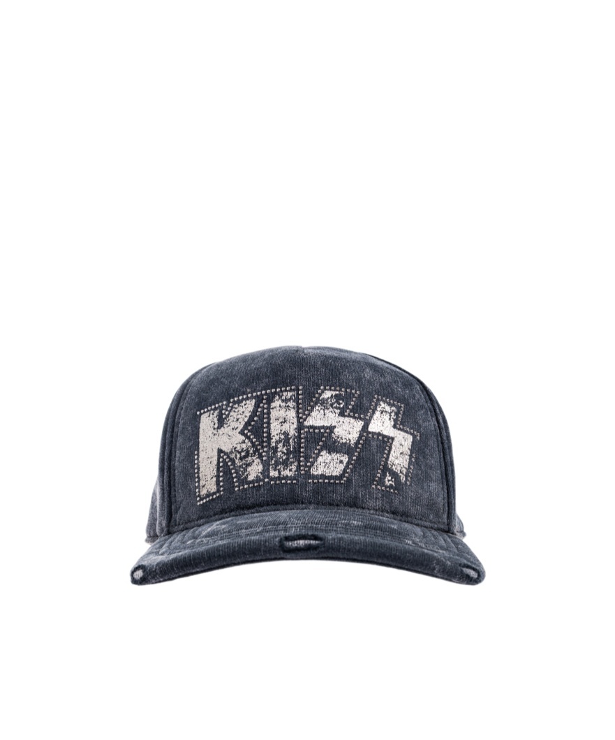 Dsquared2 X Kiss Studded Distressed Cap In Gray