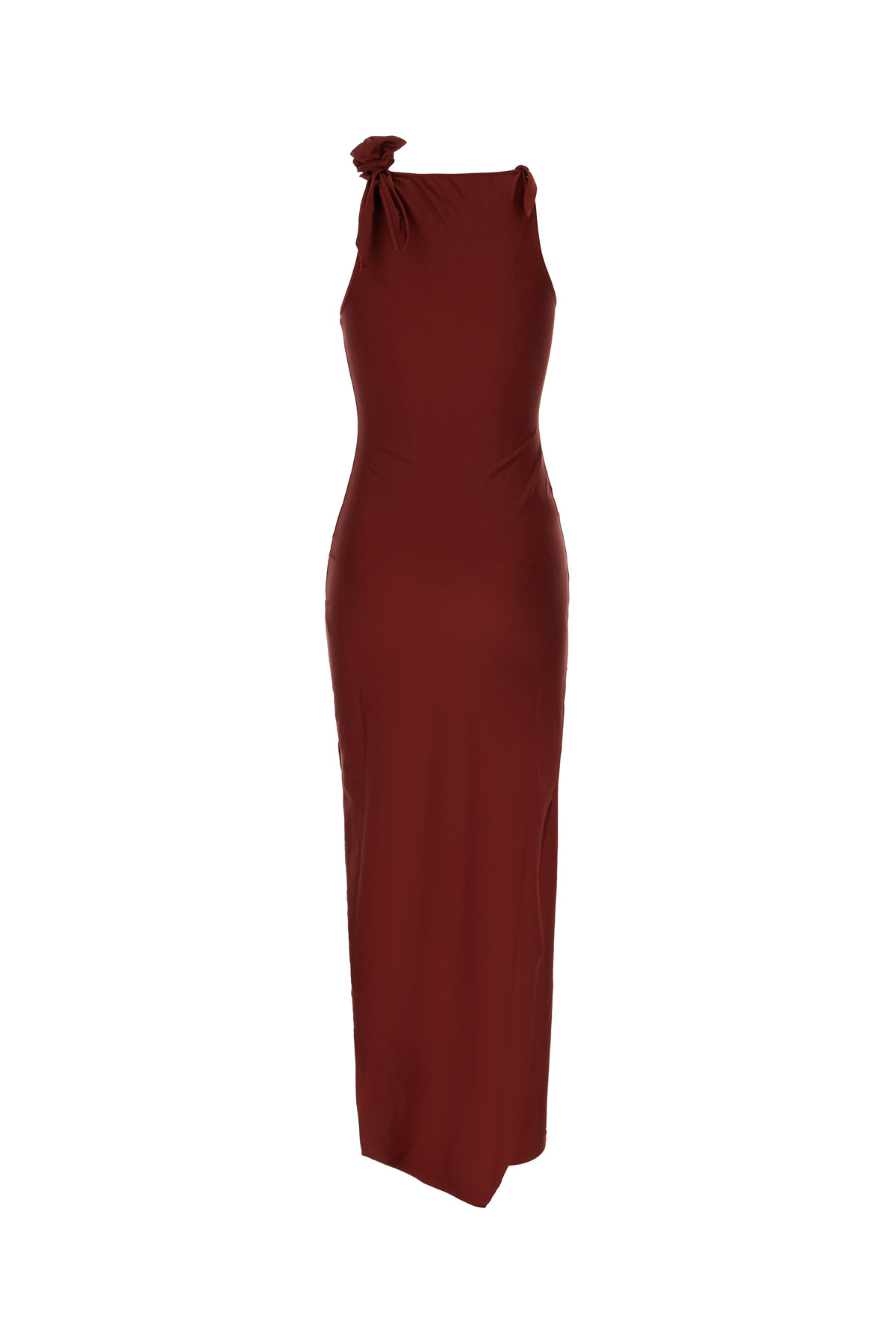 Coperni Burgundy Stretch Nylon Dress In Red