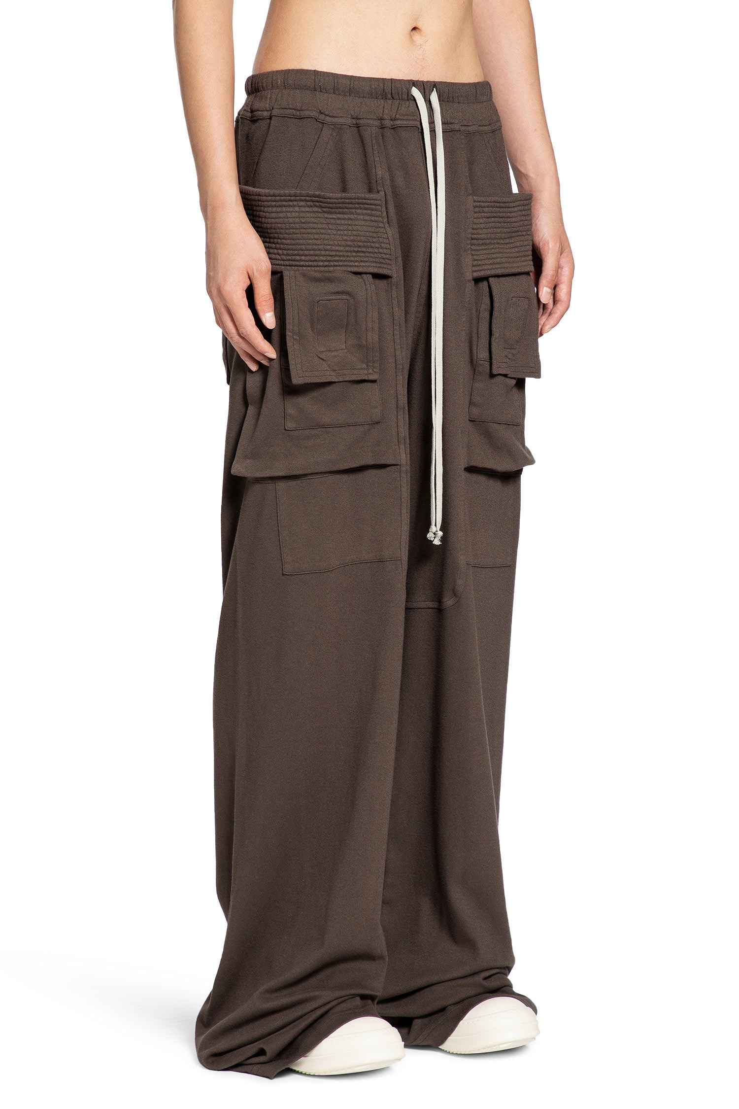 Rick Owens Drkshdw Drawstring Casual Pants In Brown