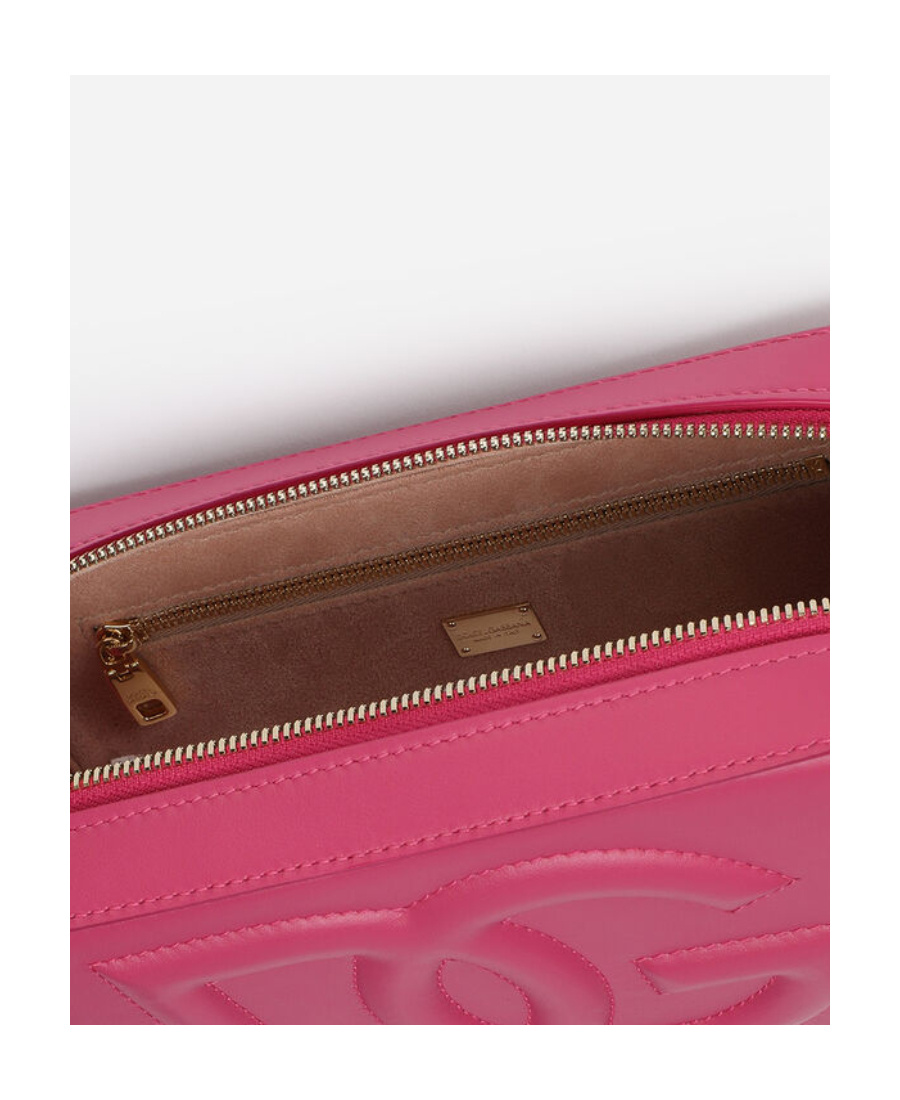 Dolce & Gabbana Embossed-logo Cross-body Bag In Red