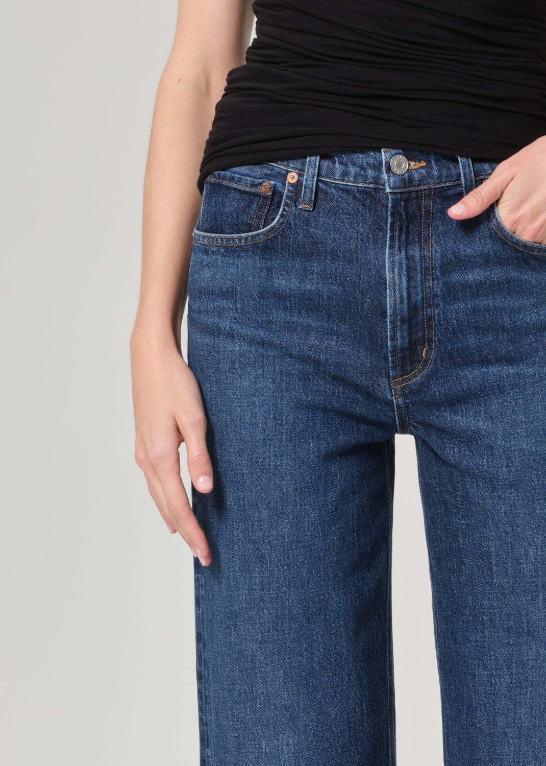 Agolde Jeans With Belt Loops In Blue