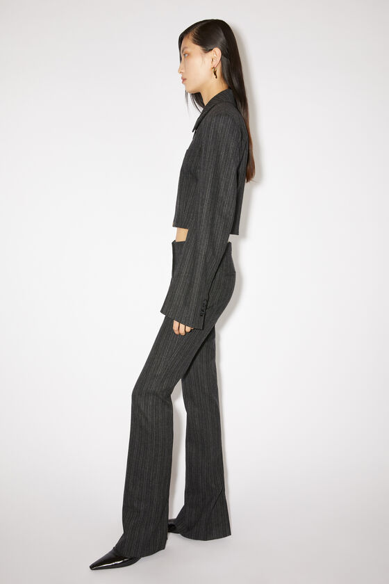 Acne Studios Zip-up Tailored Cropped Jacket In Black