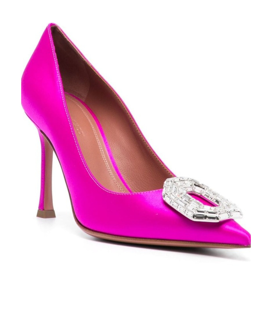 Amina Muaddi Stiletto High Heels In Pink