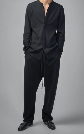 Thom Krom Buttoned Knitted Shirt In Black