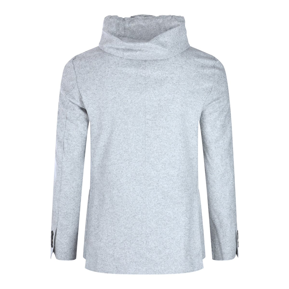 Eleventy Hooded Blazer With Front Pockets And Long Sleeves In Gray