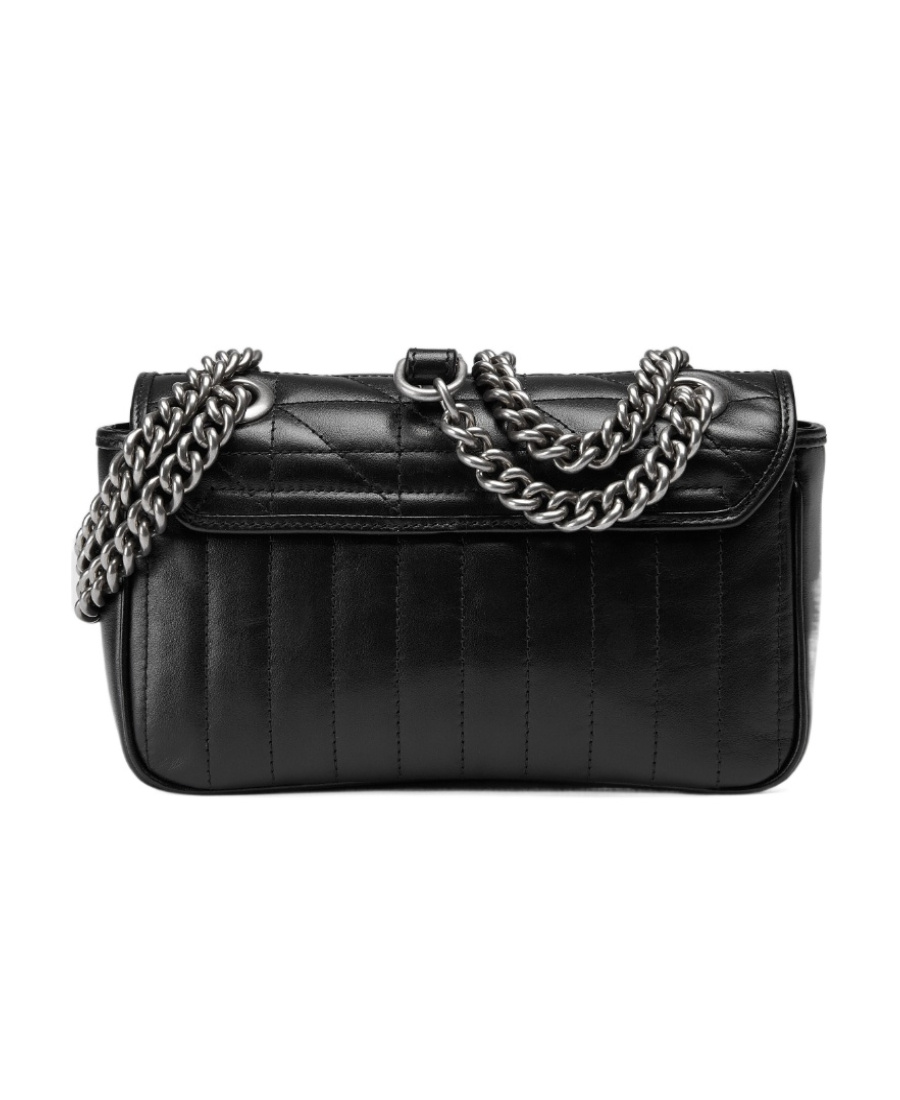 Gucci Mini Gg Marmont Matelassé Shoulder Bag In Black