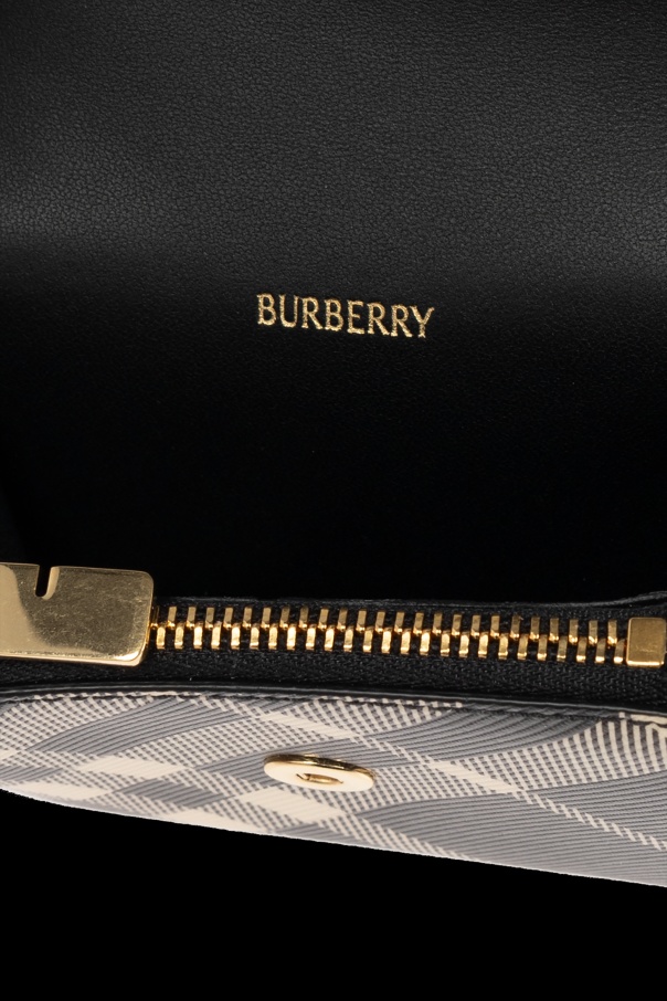 Burberry Check Pattern Folded Wallet In Black