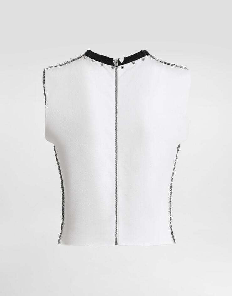 Dolce & Gabbana Star-print Studded Top In White