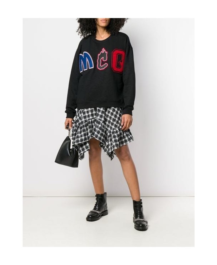 Mcq By Alexander Mcqueen Logo Letter Printed Sweatshirt In Black