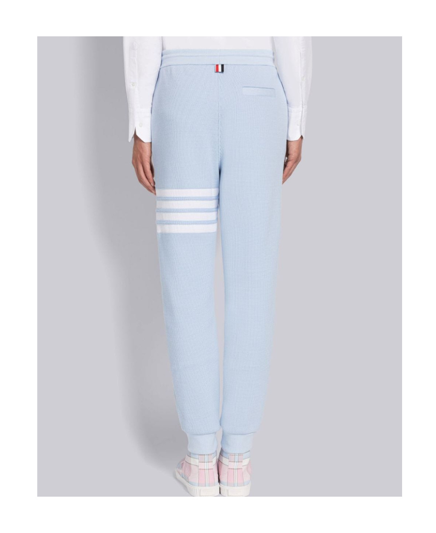 Thom Browne 4-bar Tapered Track Pants In Blue