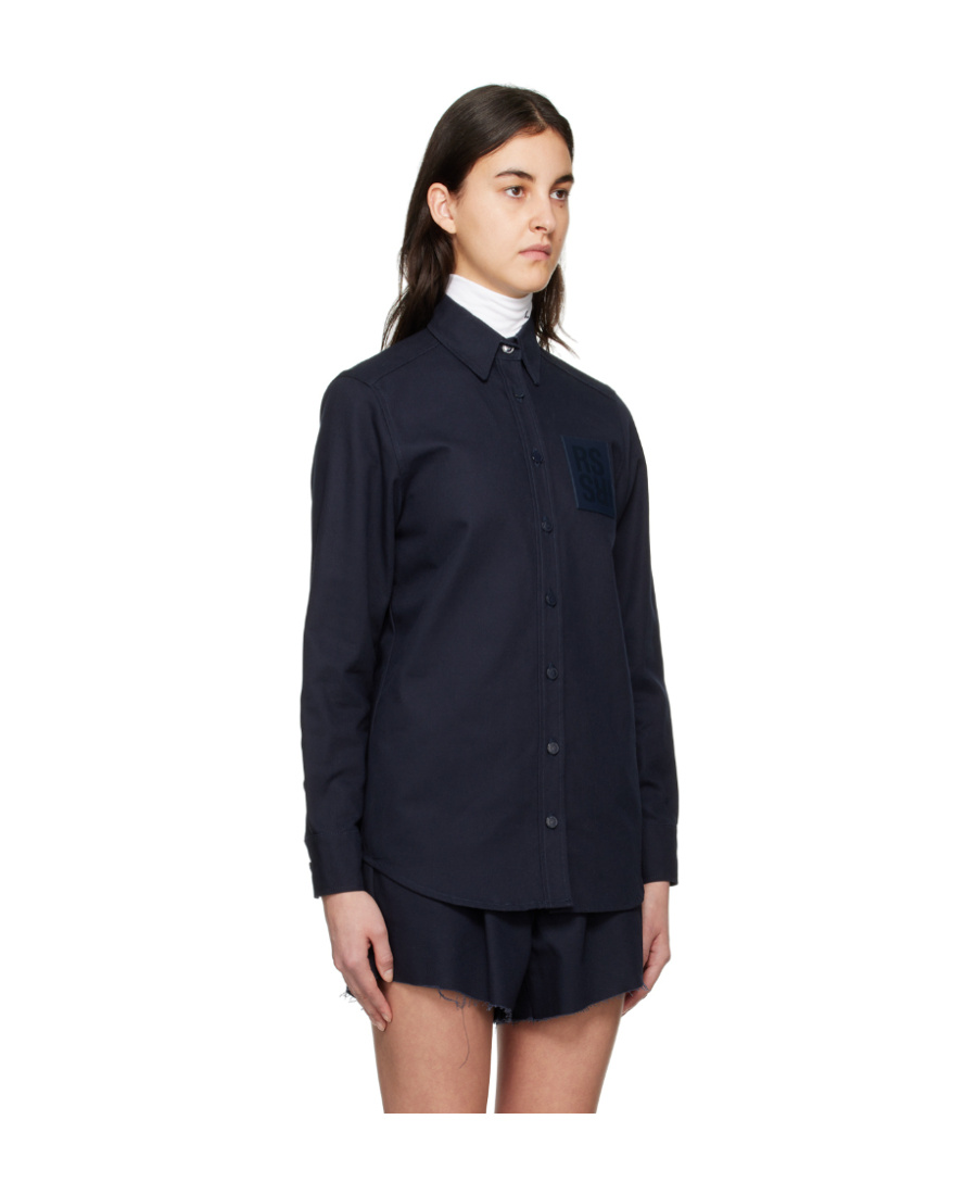 RAF SIMONS LAPEL LONG-SLEEVED SHIRT