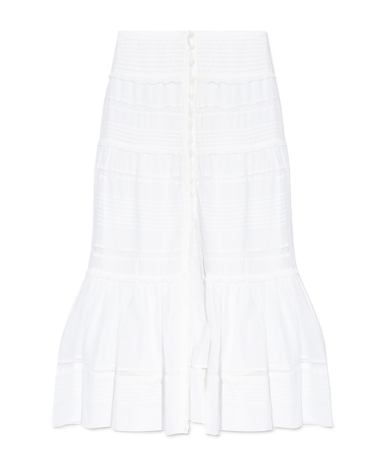 Isabel Marant Étoile White Cotton Voile Dusta Long Skirt In White
