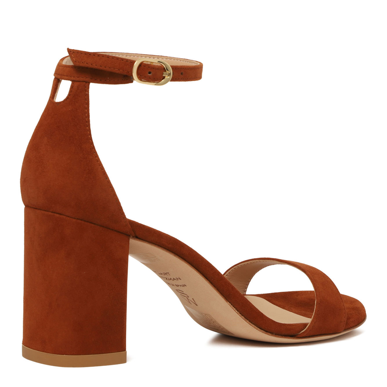 Stuart Weitzman Nudistcurve 75 Block Shine Sandal