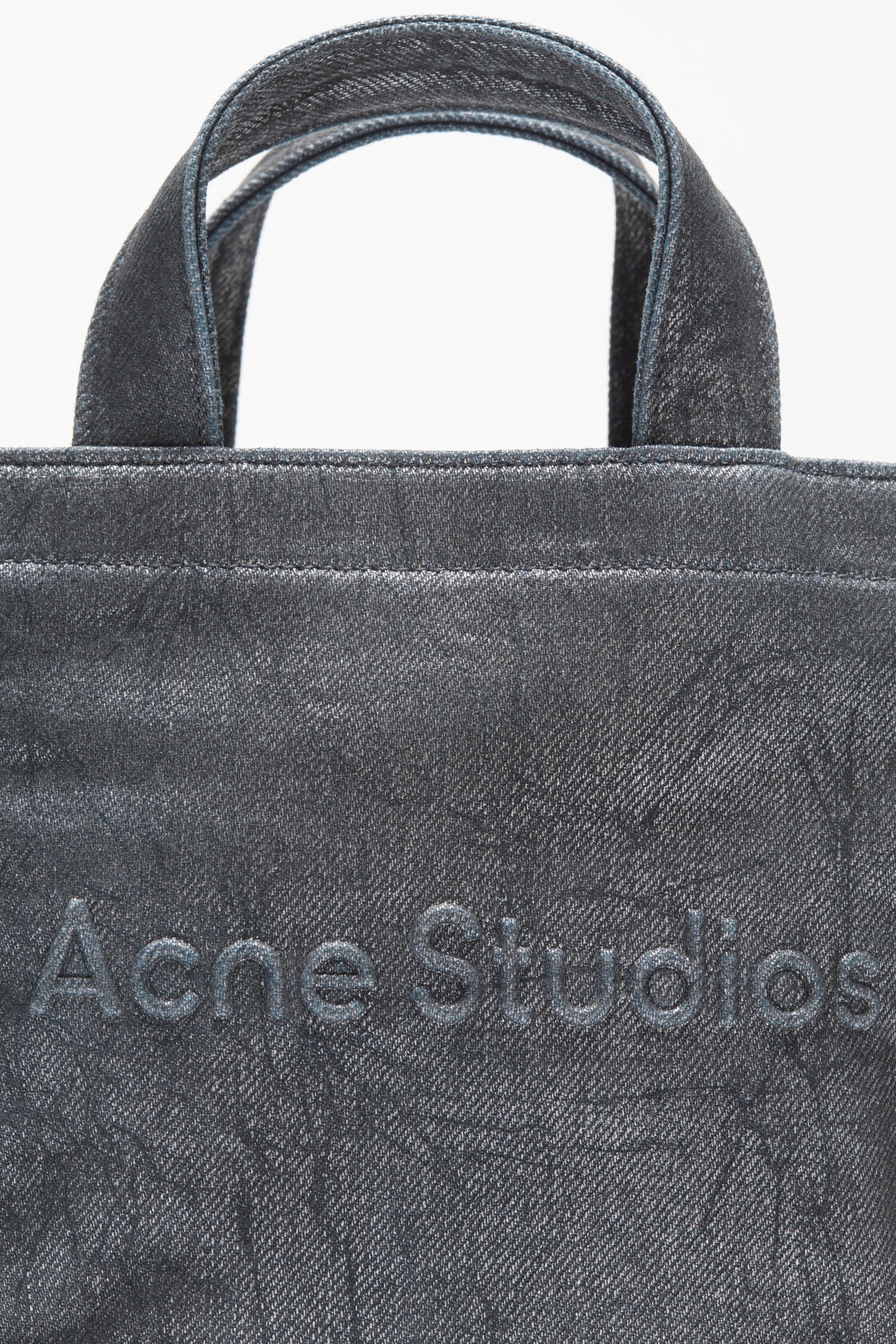 Acne Studios Mini Logo Tote Bag In Gray