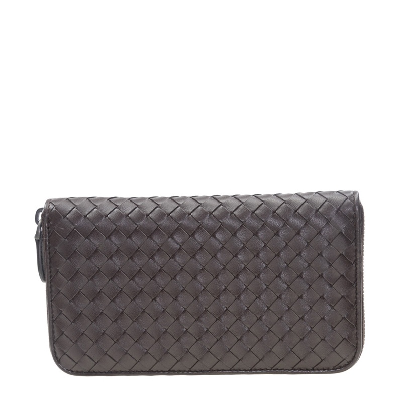 Bottega Veneta Large Zipper Wallet In Black