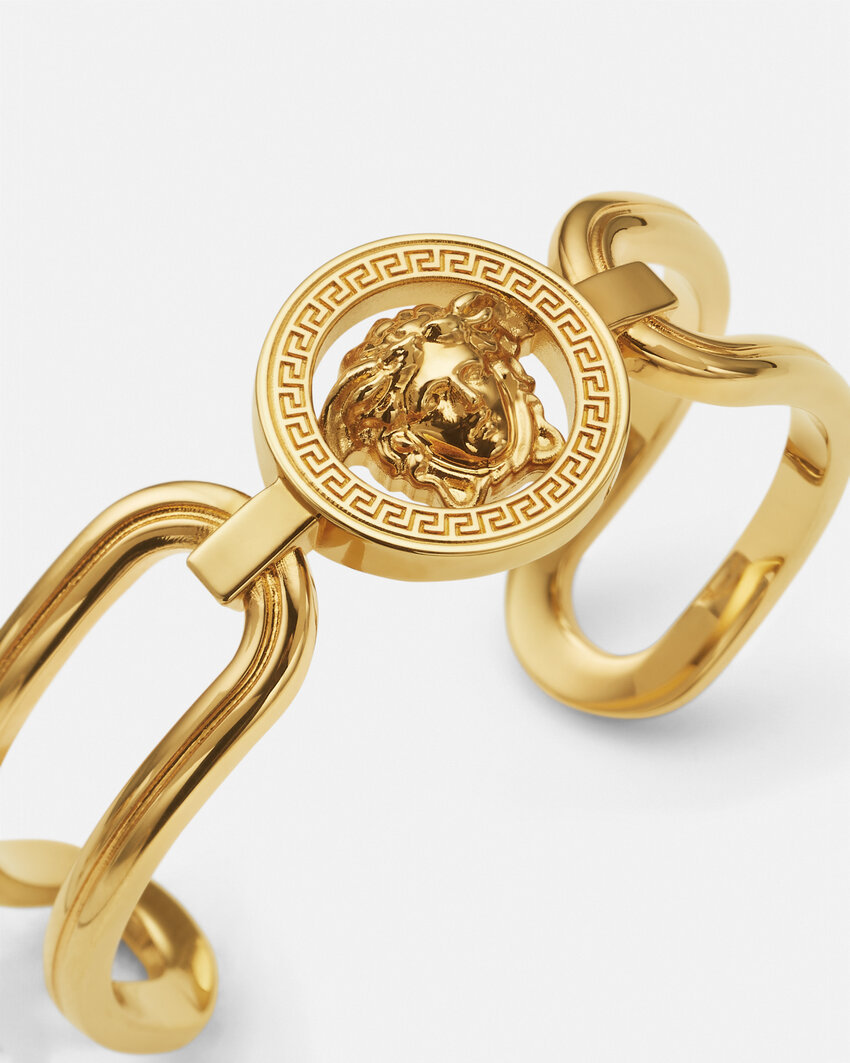 Versace Gold-tone Medusa '95 Cuff Bracelet In Yellow