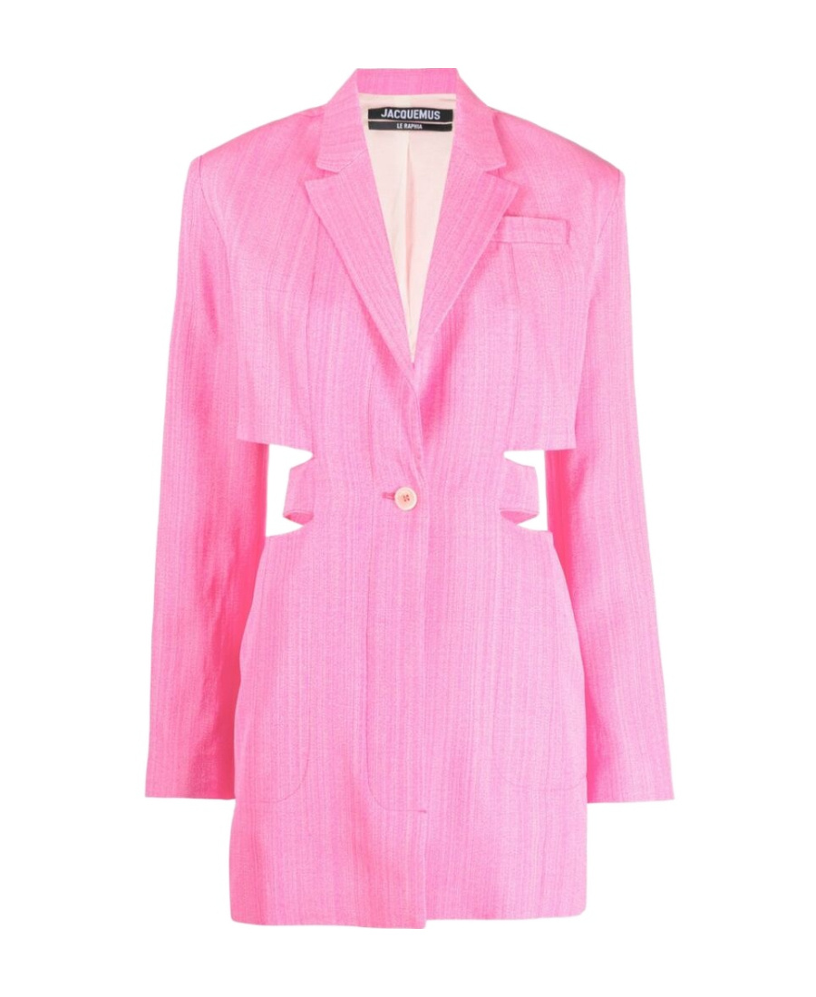 Shop Jacquemus Bari Blazer-style Minidress In Pink