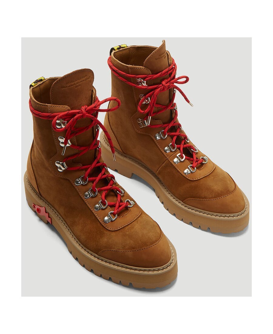 Off-white Brown Ankle Boots In Brown