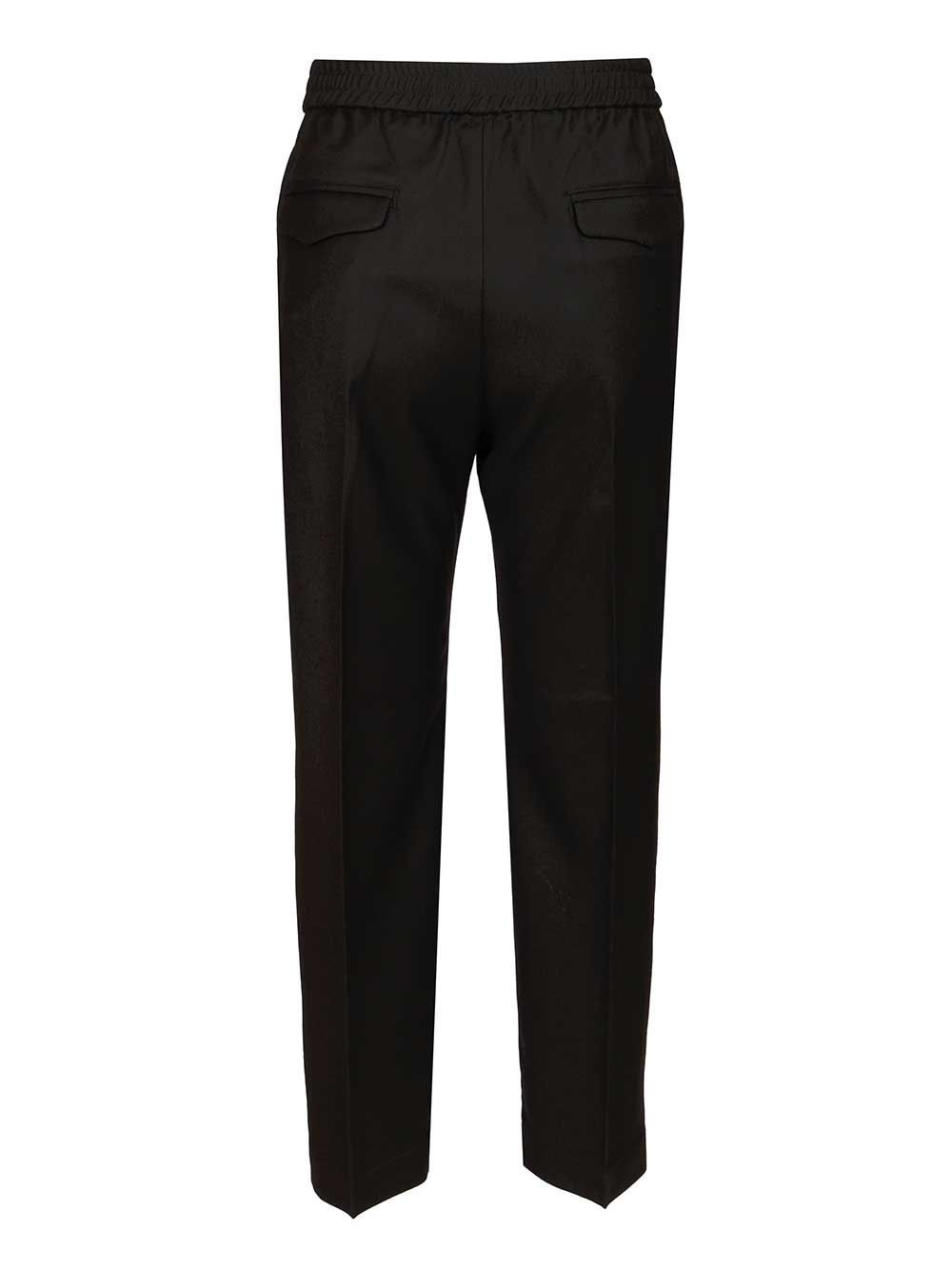 Barena Venezia Stretch Waist Casual Pants In Black