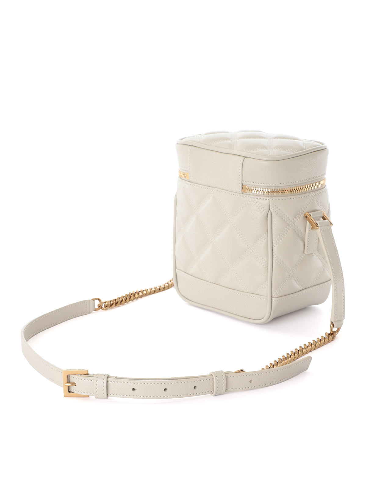 Saint Laurent 80s Vanity Quilted Shoulder Bag In Nude