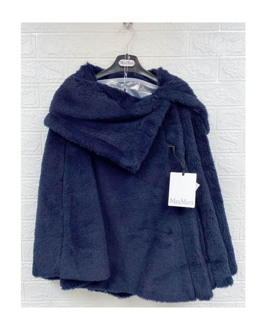Max Mara Loose Cloak In Black