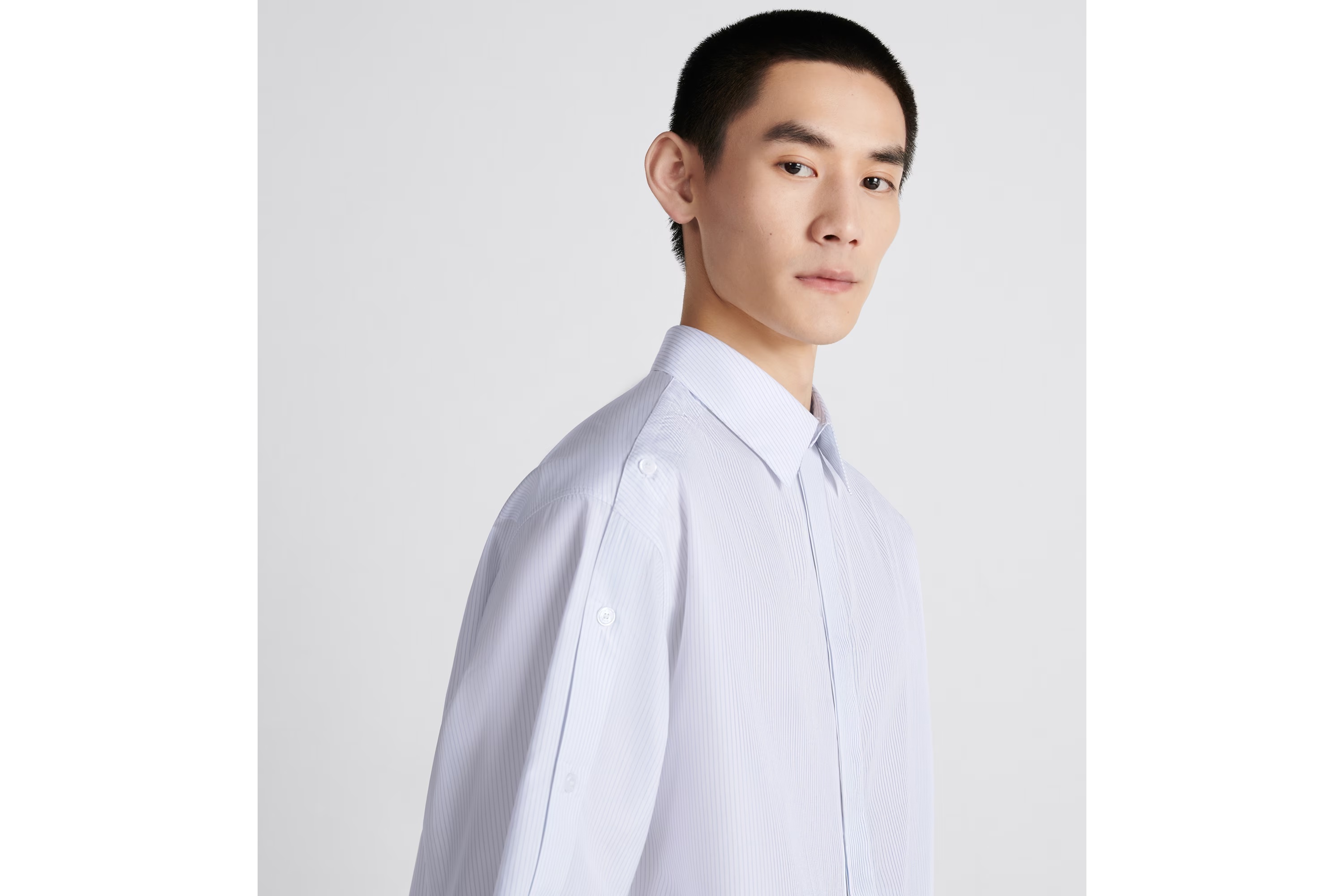 Dior Striped Shirt With Details In White
