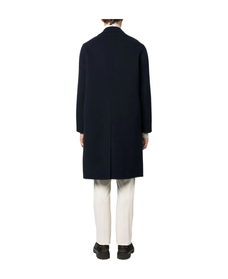 Lardini Single-breasted Wool Coat In Black