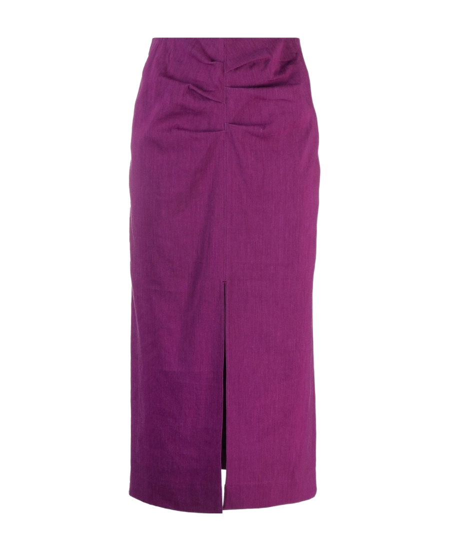 Isabel Marant Box-pleat Pencil Skirt In Purple