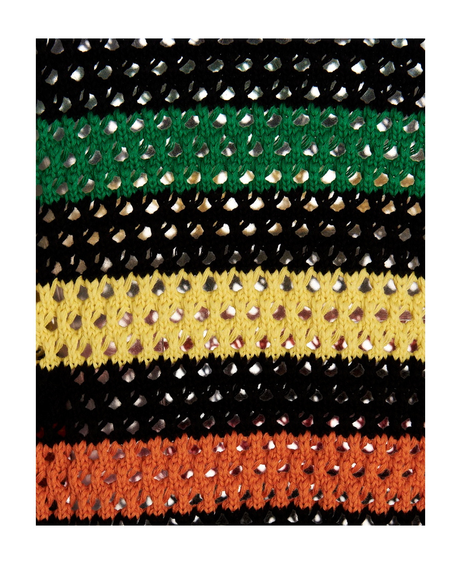 Msgm Multicolor Striped Sweater Sweaters And Cardigans Multicolor In Black