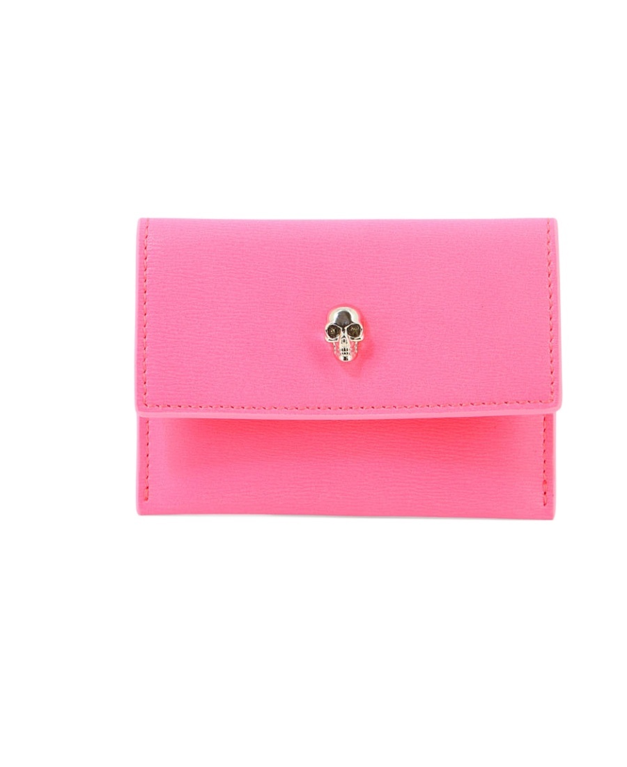 Alexander Mcqueen Alexander Mc Queen Skull Card Holder In Pink