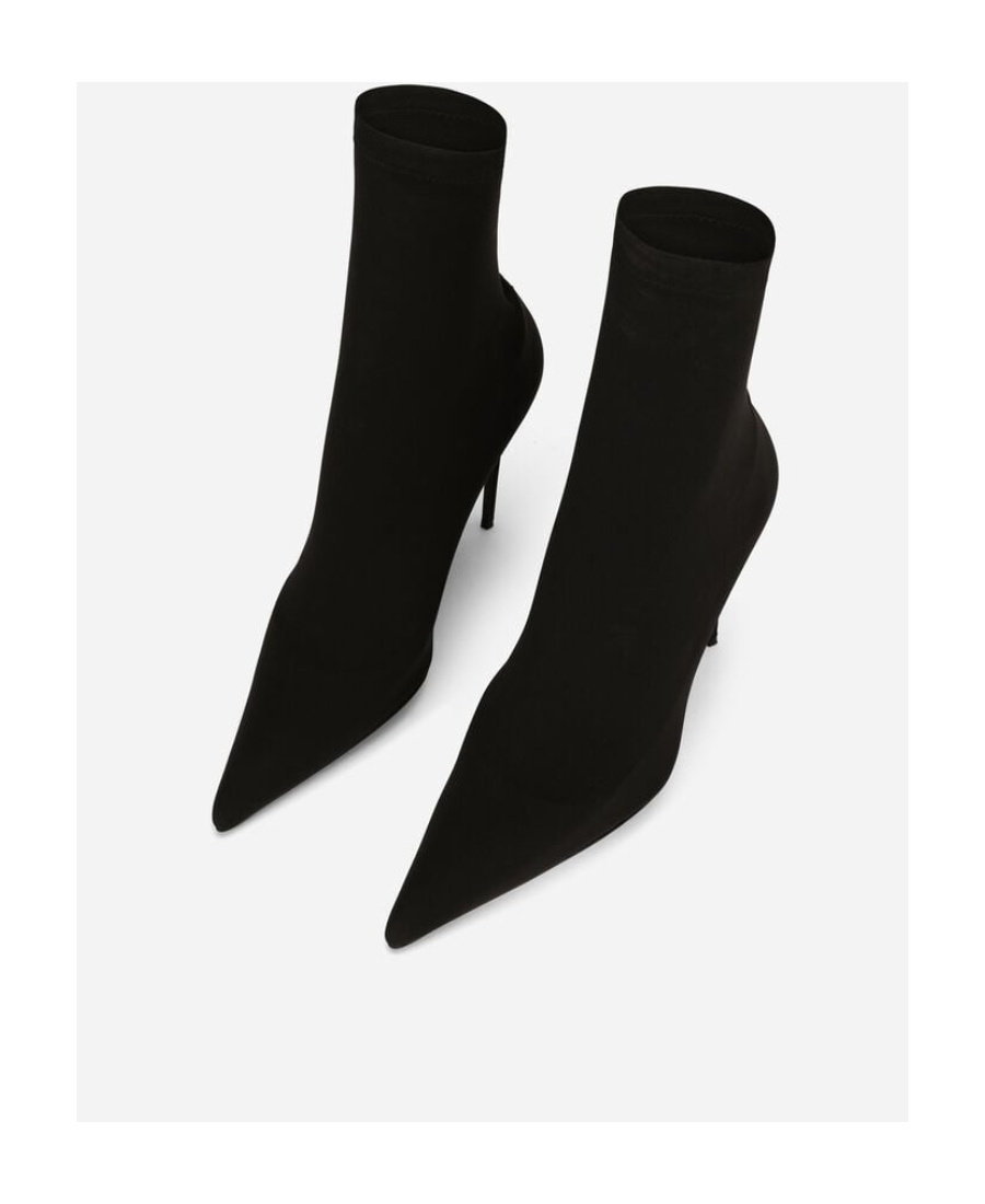 Dolce & Gabbana Kim 105 Sock Ankle Boots In Black