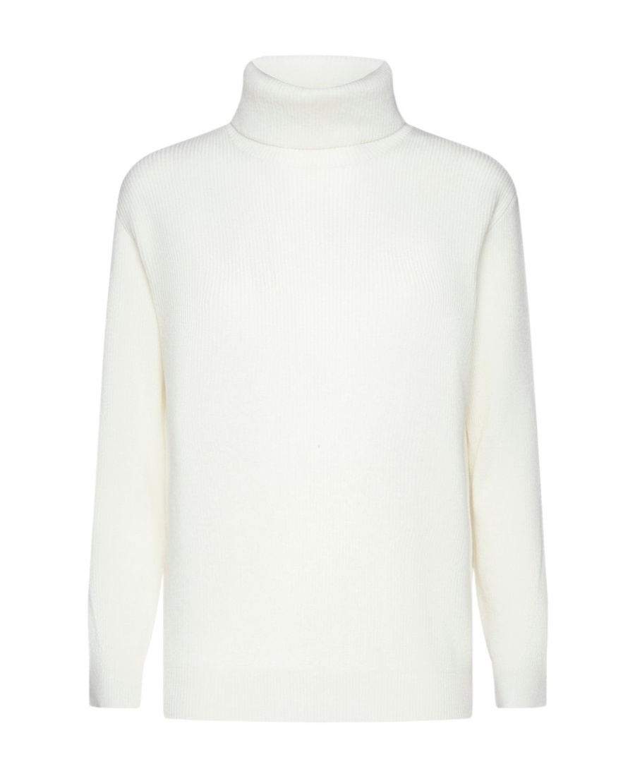 Brunello Cucinelli Roll-neck Cashmere Jumper In White