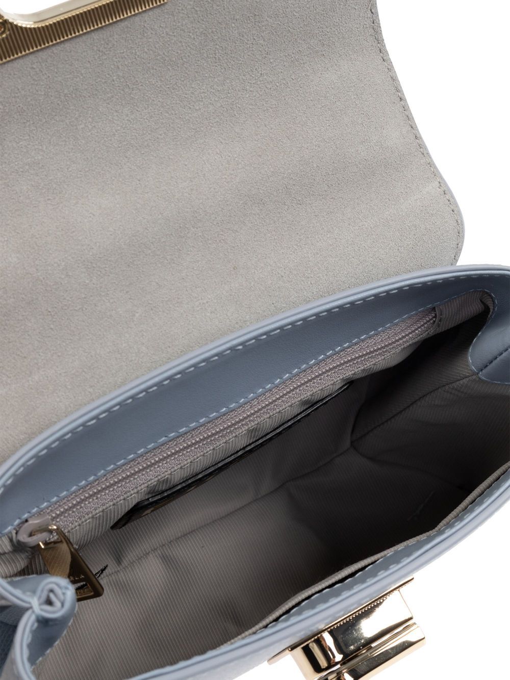 Furla 1927 Twist-lock Mini Tote Bag In Gray