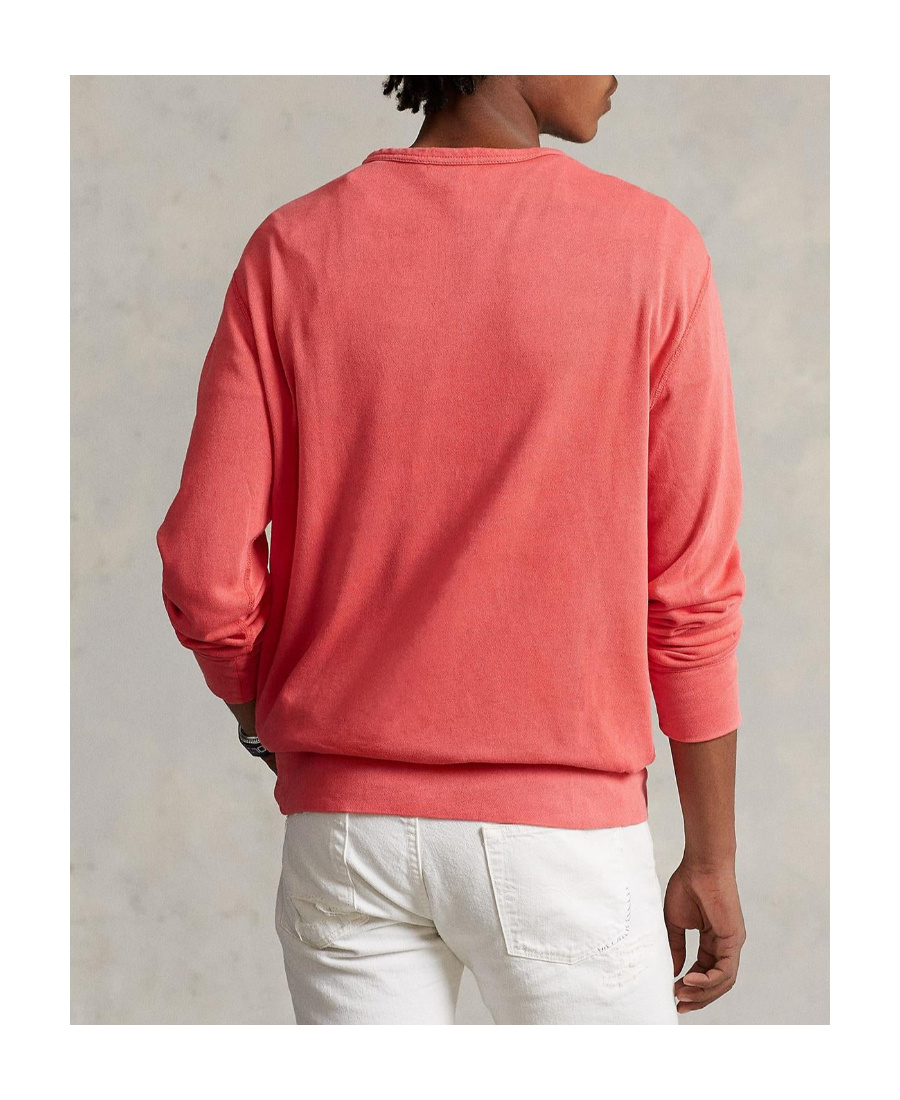 Polo Ralph Lauren Logo-embroidered Cotton Sweatshirt In Pink