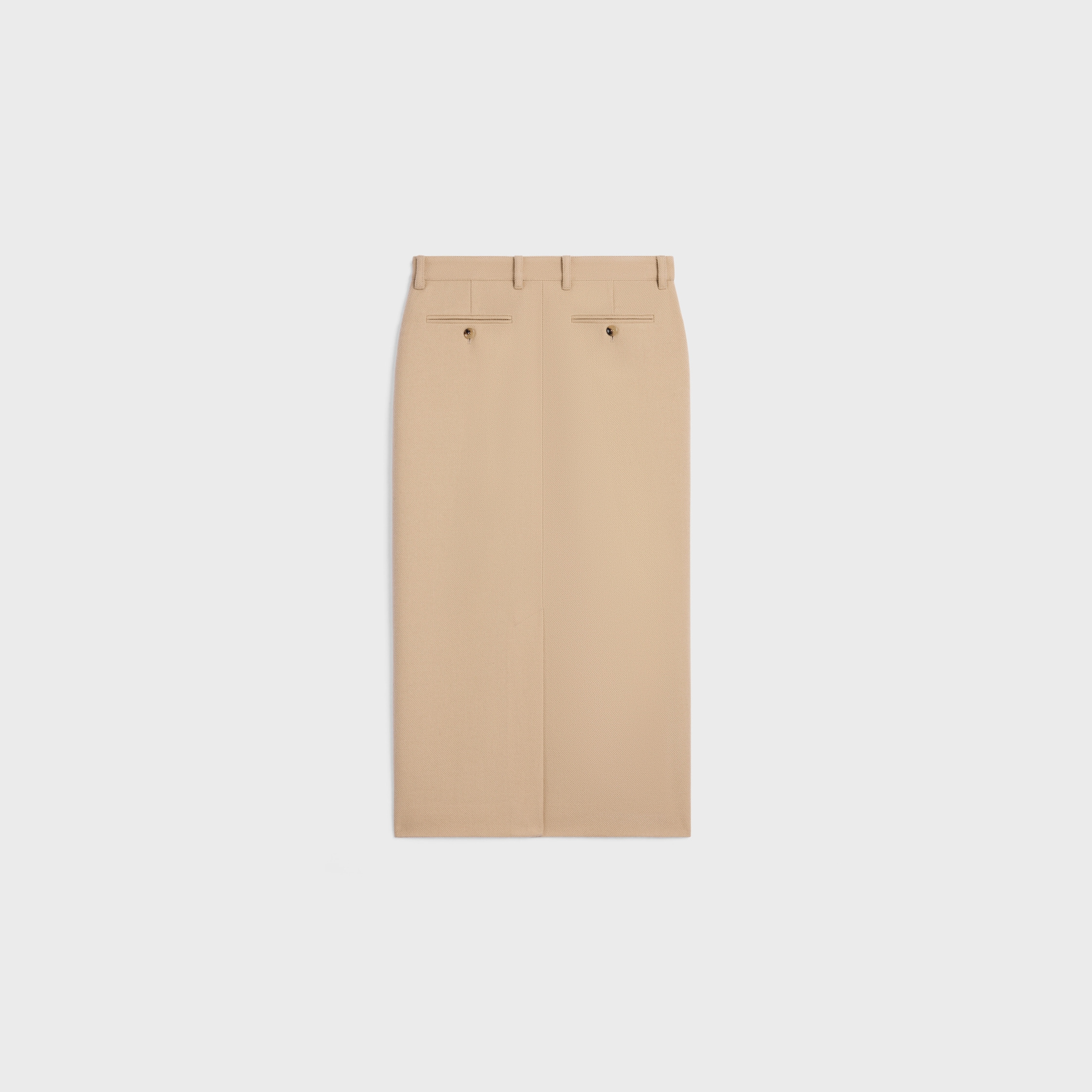 Celine Pencil Skirt In Cashmere Mohair Natté In Brown