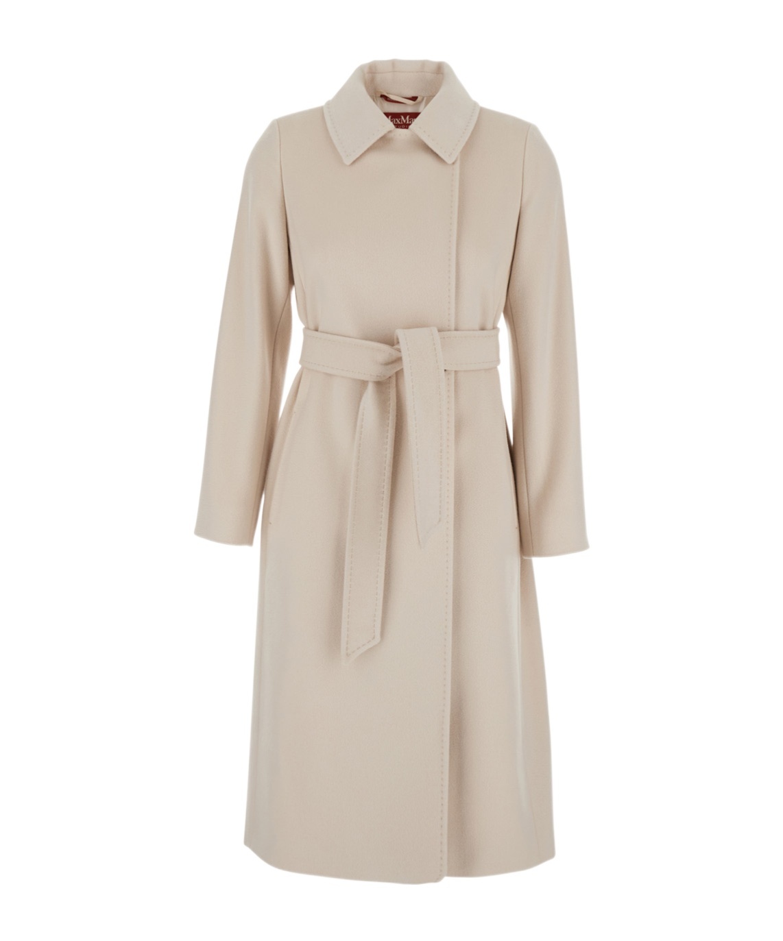 Max Mara Long-sleeved Coat In Neutral