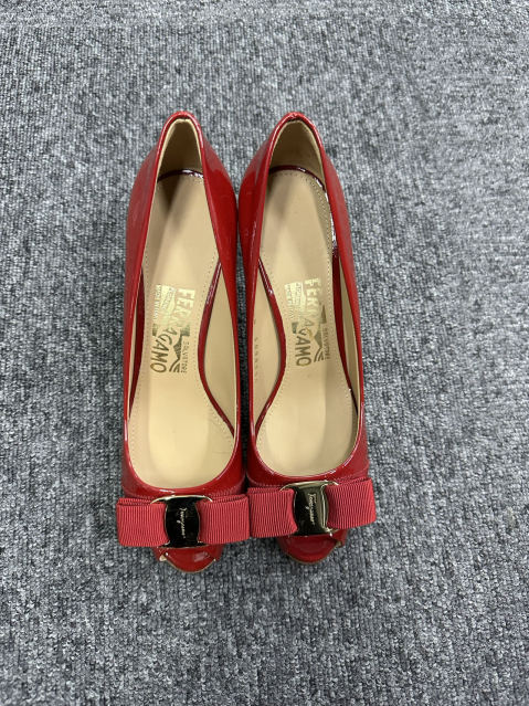 Ferragamo Carla 75mm Leather Pumps In Red