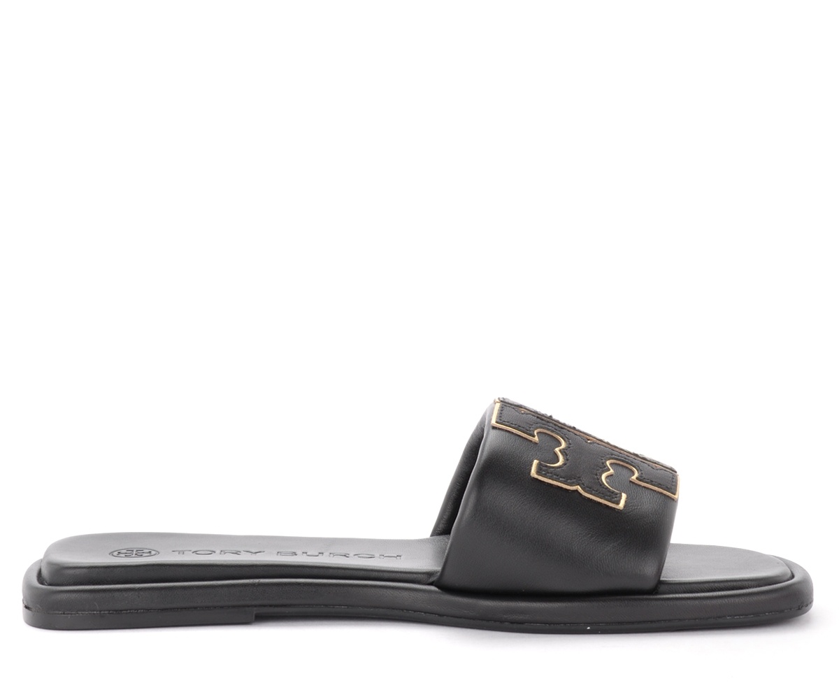 TORY BURCH DOUBLE T PATCH SLIDES