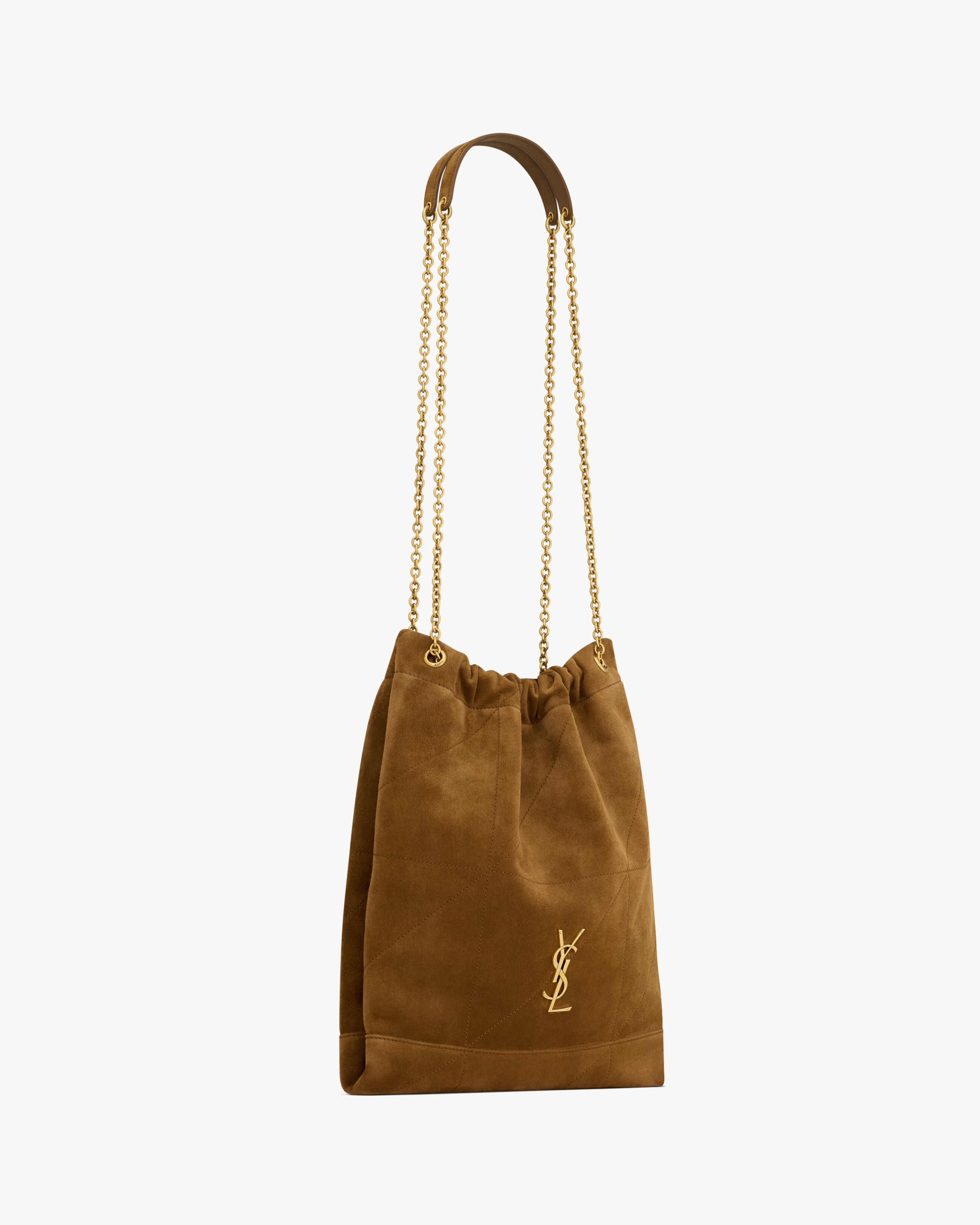 Saint Laurent Jamie Pochon Medium Shoulder Bag In Brown