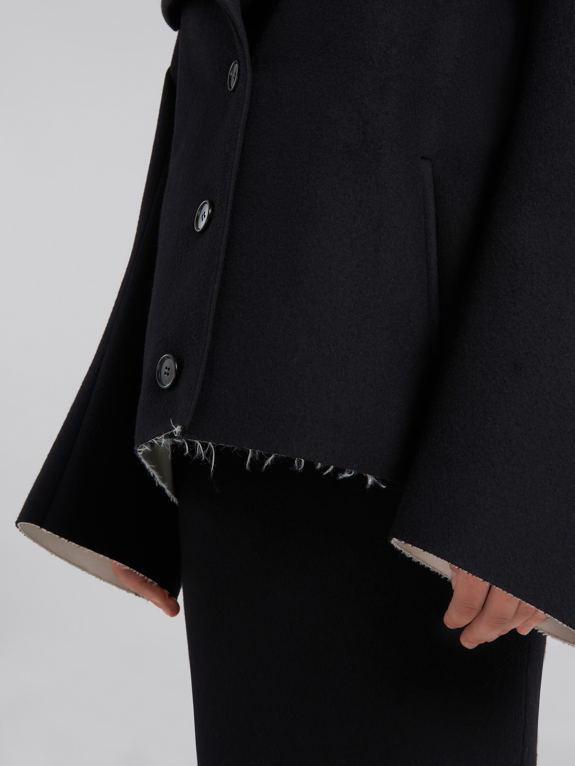 Marni Notched-collar Oversized Jacket In Black