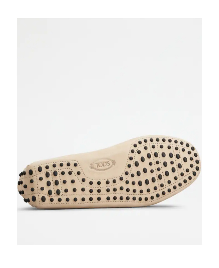 Tod's Bow-detail Leather Loafers In Nude